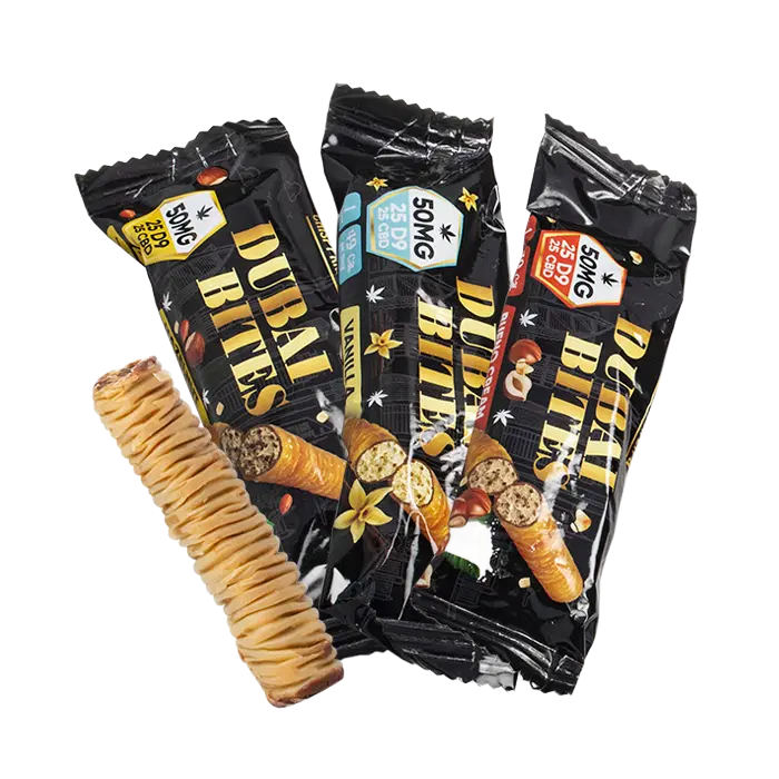 Dubai Bites - Crispy Knafeh 50mg - 25mg D9 25mg CBD